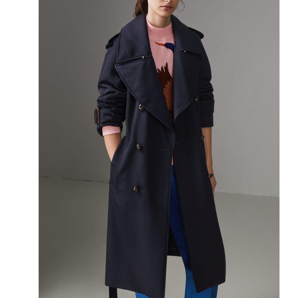 NWT Burberry Wool Belted Polyester-filling Trench Coat